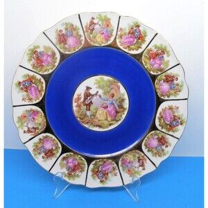 JKW Josef Cuba Vintage 10 3/4" Courting Couples Decorative Plate Western Germany